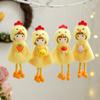 Chicken Girl Pendant With Cloth For Easter Party Home Shopwindow Hanging Ornament Decoration Supplies