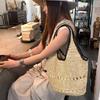Handmade Straw Bag Large Capacity Summer Beach Handbag Leisure Grass Woven Bag  Beach