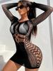 SIMPLEJEWEL Womens Lingerie Dress Sexy Babydoll Bodycon Dress One Piece Mesh Teddy Fishnet Chemise Nightwear