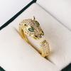 New Women's Jewelry Hip-hop Personality Leopard Print Ring Open Ring Popular Net Red Retro Tail Ring Party Holiday Gift