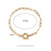 Trendy Gold 18k Plated Stainless Steel Spring Clasp Pendant Necklace For Women