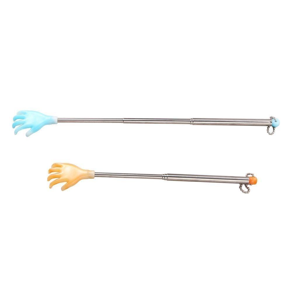 Rückenkratzer aus Edelstahl Teleskopischer Kratzer Rückenkratzer Neuer Massagestab Zuhause