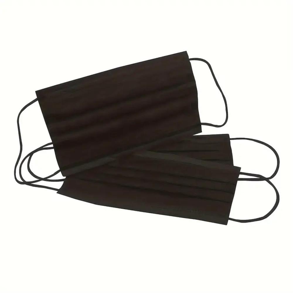 200pcs Black Disposable Face Masks 3 Layers Ply Filter Nonwove Anti Dust Breathable Protective Safe Facemask Adult Mouth Mask