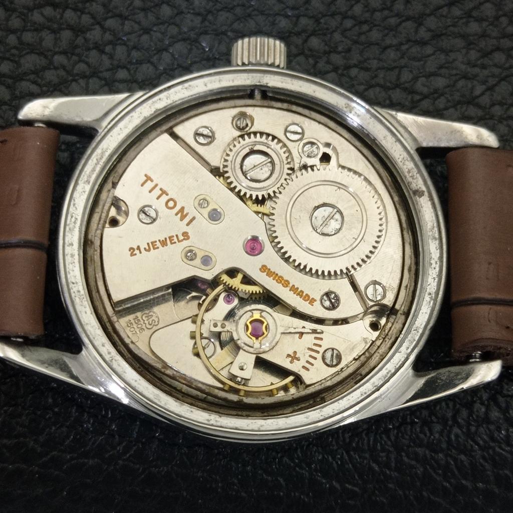VINTAGE TITONI HAND-WINDING SWISS MENS ORIGINAL DIAL WATCH A703222-1