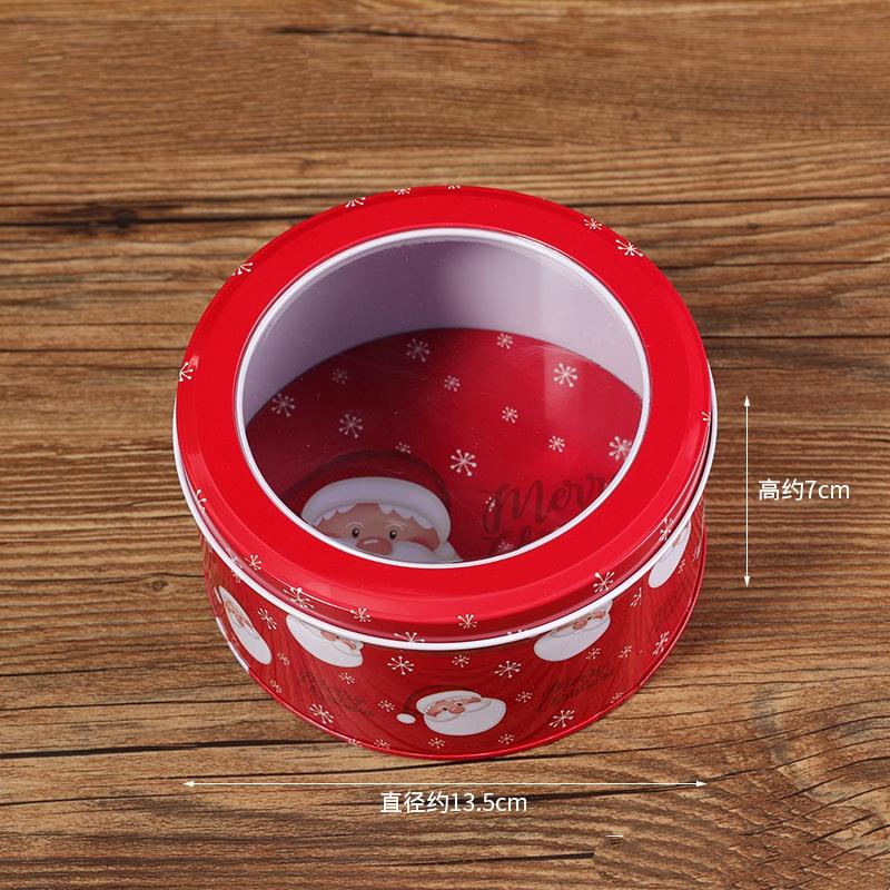 Christmas Gift Box Metal Tin Candy Cookie Packaging Box Containers Kids New Year Gift Decor Xmas Party Supplies Navidad