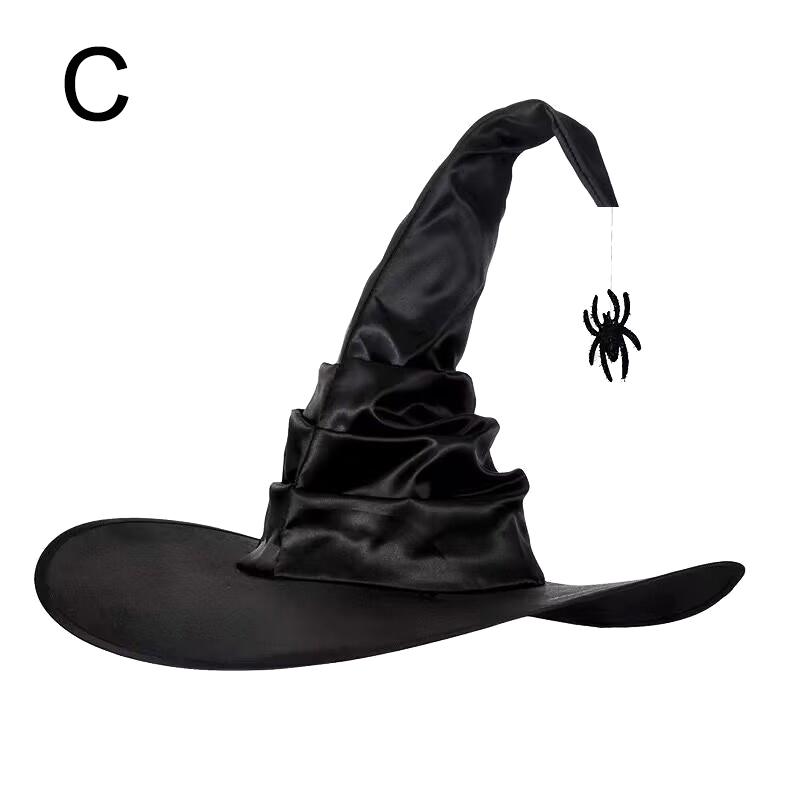 Halloween Witch Hat Wide Brim Tassel Witch Hat Costume Accessories Holiday Diy Decorations Cosplay Costume Props