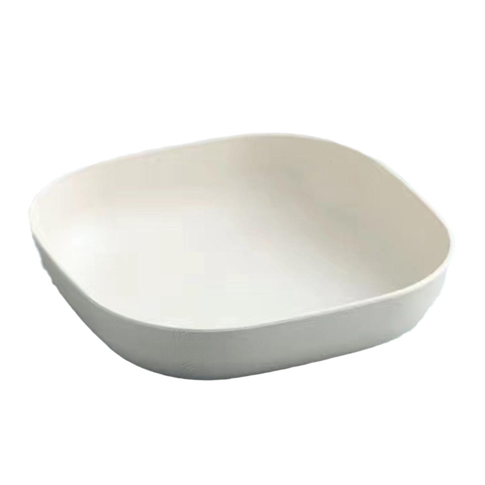 Leichtes Geschirr aus Weizenstroh, Speiseteller, Dessertteller, wiederverwendbare, unzerbrechliche Plastikteller für Picknick-Camping-Set