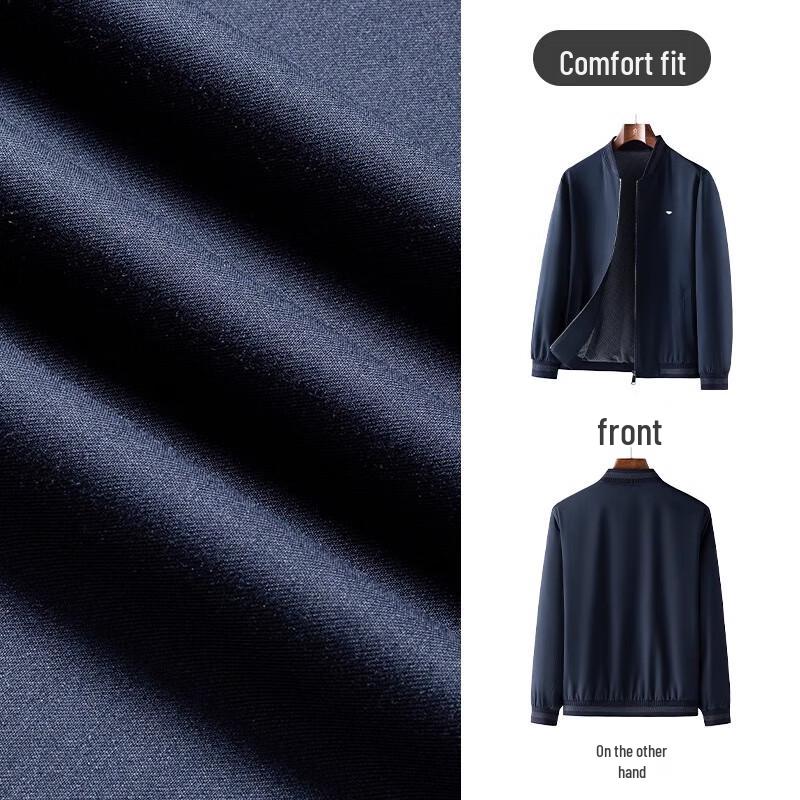 MONTAGUT Men's Spring Autumn Casual Baseball Collar Jacket