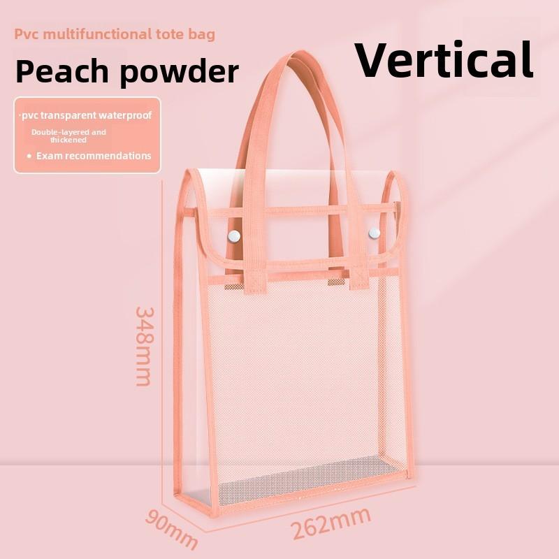 Waterproof Pvc Document Bag With Snap Closure For Students And Office Use