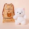 Plush Toy Figurine Pocket Pet Cat Dog Elephant Fox Frog Stuffed Animal Doll Desk Decor for Kids
