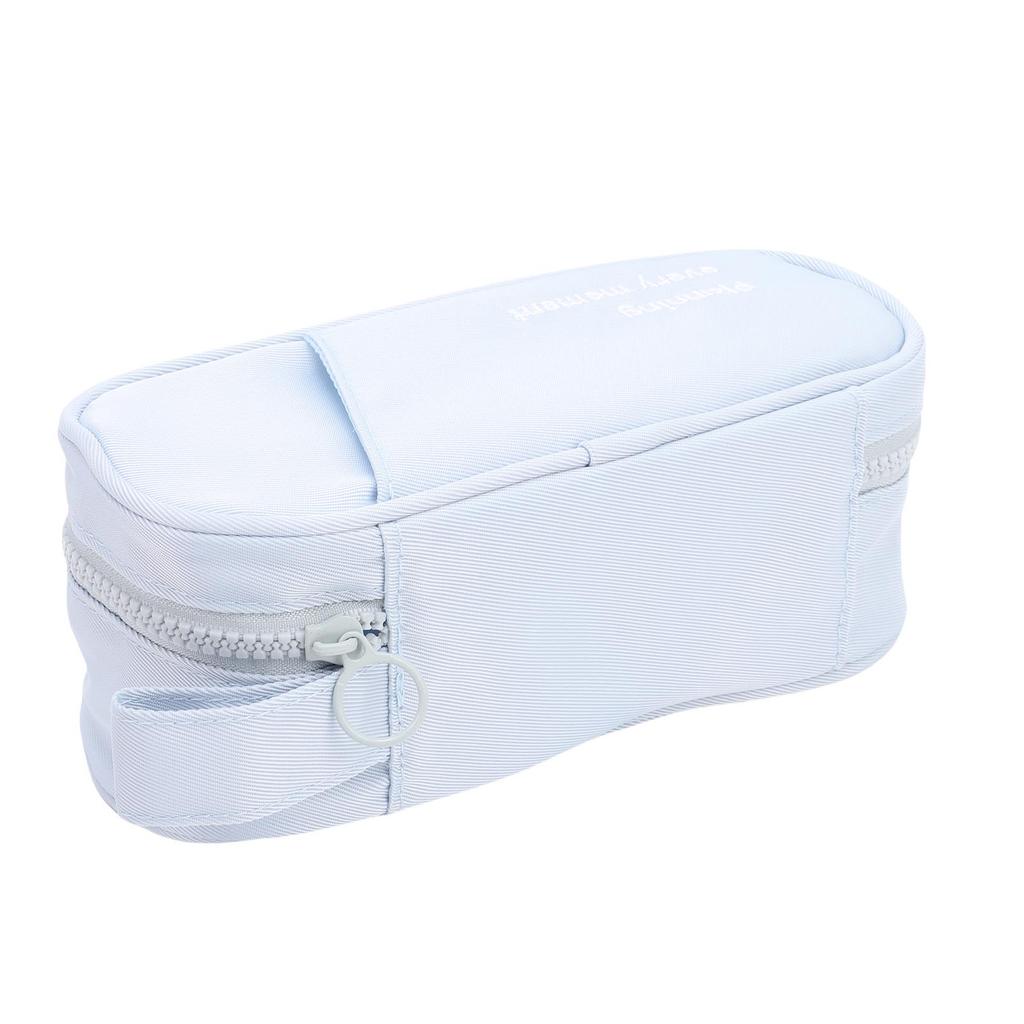 Large Capacity Flip Pen Bag Memory Fabric Vibrant Color Inner Pocket Pencil Holder for School Office Traveling