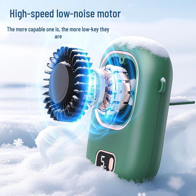 2026 Waist-Hanging Mini USB Fan: Powerful Wind, Customizable Logo, Neck-Hanging, USB Rechargeable