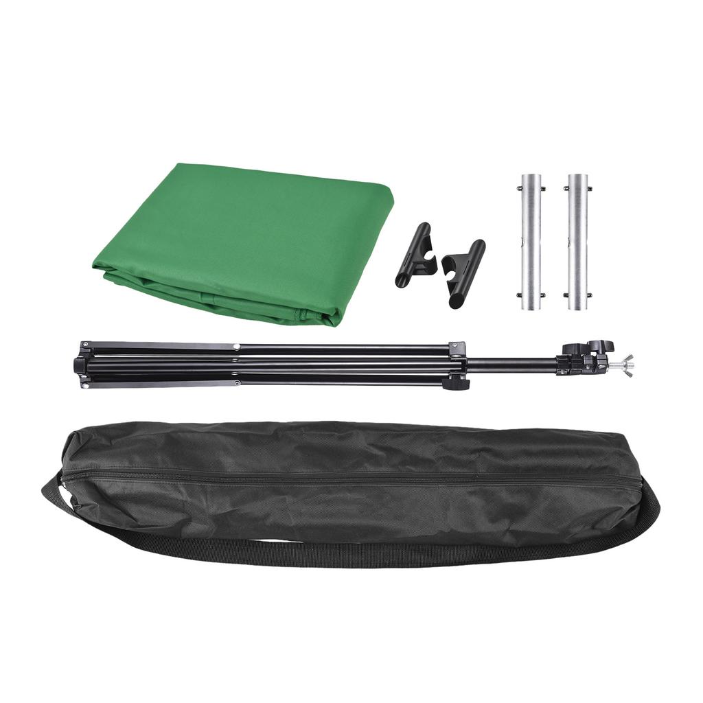 Photography Background Kit with 2x1.5m Adjustable T Shaped Backdrop Stand + 2x1.5m White Backdrop White Screen Backdrop