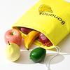 Reusable Produce Storage Bags with Drawstring Breathable Fruit and Vegetable Fresh Keeping Pouches for Kitchen Refrigerator