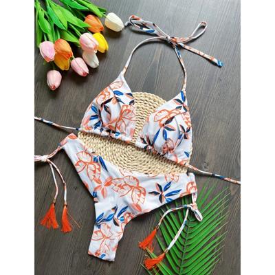 2025 Nuovo Set Bikini Sexy Stampato con Fasce Costume da Bagno Due Pezzi da Donna Costume da Bagno a Triangolo Costume da Bagno Biquinis Brasiliani