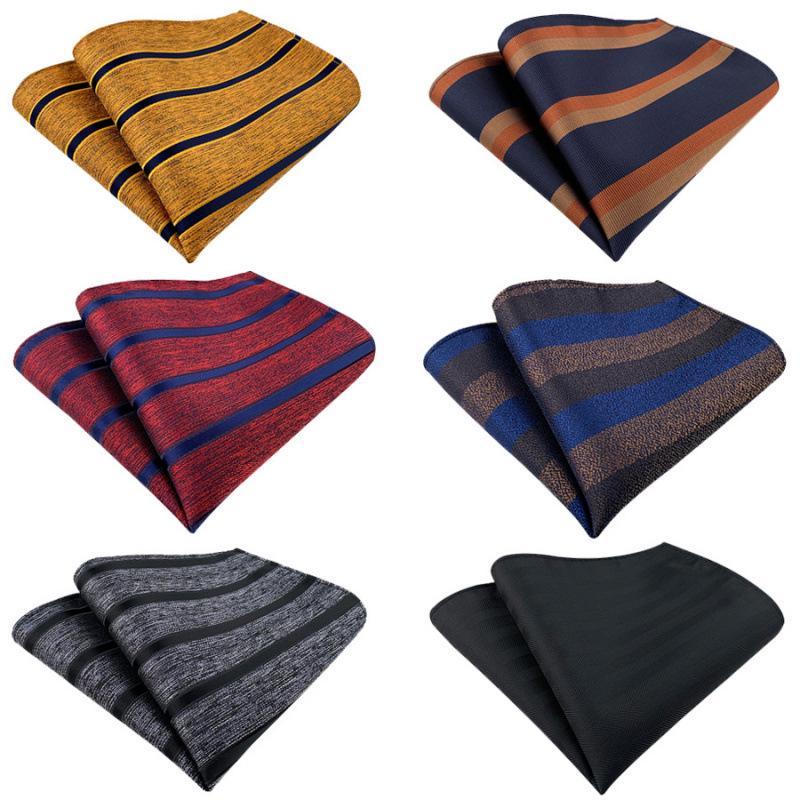 Herren Gestreiftes Polyester Seide Business Einstecktuch