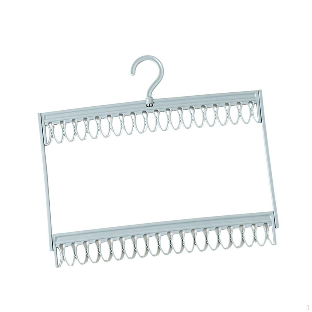 Clothes Drying Hanger with Clips ,Underwear Hanger, Windproof Laundry Rack, Sock Rack