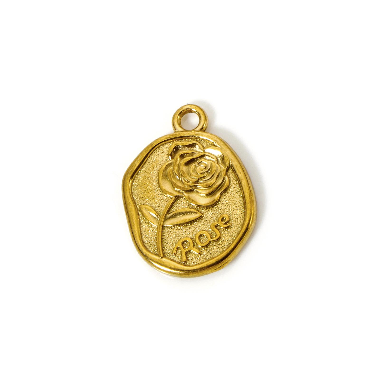 

1 Piece 304 Stainless Steel Charms 18K Real Gold Plated Flower Necklace Eagle Snail Earrings Pendant For DIYJewelry Making