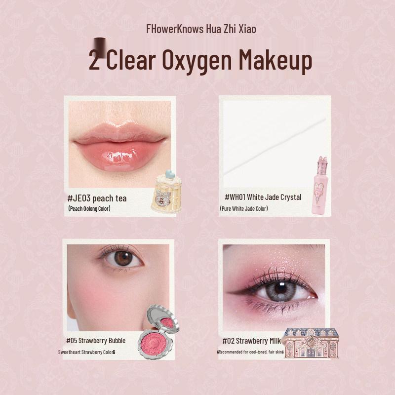 Flower Knows Makeup Set: Blush, Lip Glaze, Concealer, Eyeshadow - Perfect New Year Gift for Her