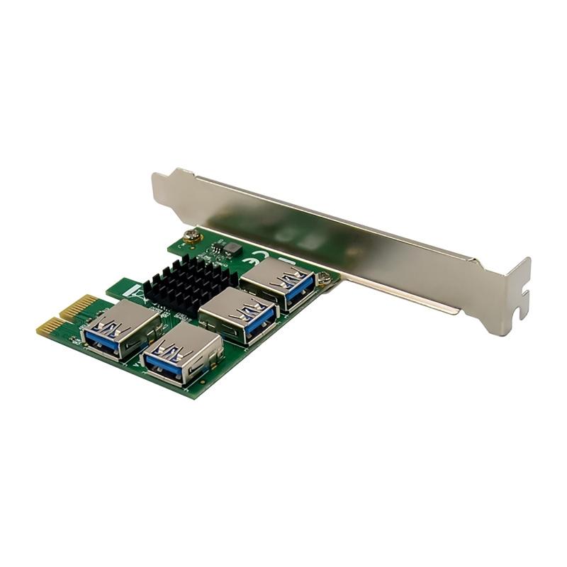 4 Port USB 3.0 PCI for Press Adapter Card 4xUSB PCI-E Pansion Split Converter PCIE USB3.0 HUB  4x PCIE Tender