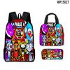 3d Game Sprunki Backpack With Waterproof Lunch Bag And Pencil Case School For
