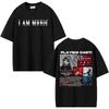 Rapper Playboi Carti I AM MUSIC Album Cover T Shirts Men Women Fashion Hip Hop 90s Retro T-shirt Casual Cotton Oversized T Shirt