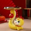 Handmade Snake Statues Holder Tray Colorful Snake Collectible Organizer  New Year Decor