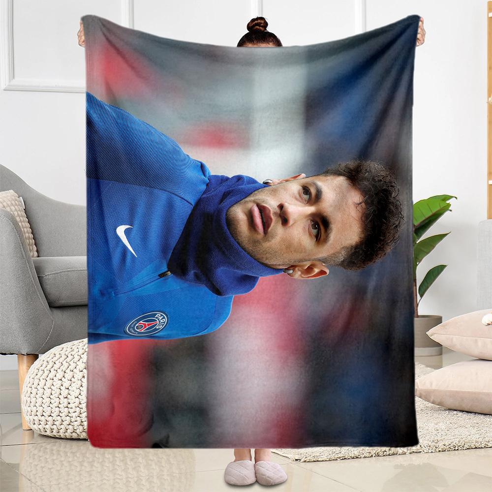 Neymars Ikonischer Haarschnitt Decke Strapazierfähiger Komfort Perfekt für Couch Picknicks Sofa Vier Jahreszeiten Vielseitig Spielerisches Design