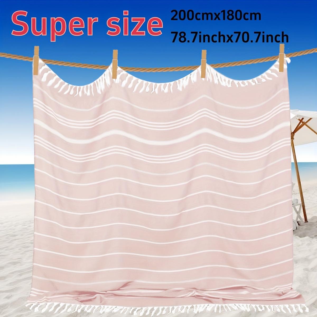 

Giant Turkish Beach Towel Blanket Extra Large Bohemian Quick Drying Soft Thin Compact Sand Resistant for Women Men Adults 180x200cm