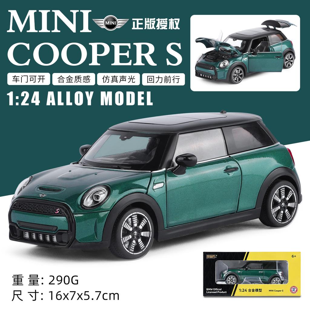 1:24  MINI Retro Diecast Car Pull Back Light Sound Model Home Display Themed Decor Toy