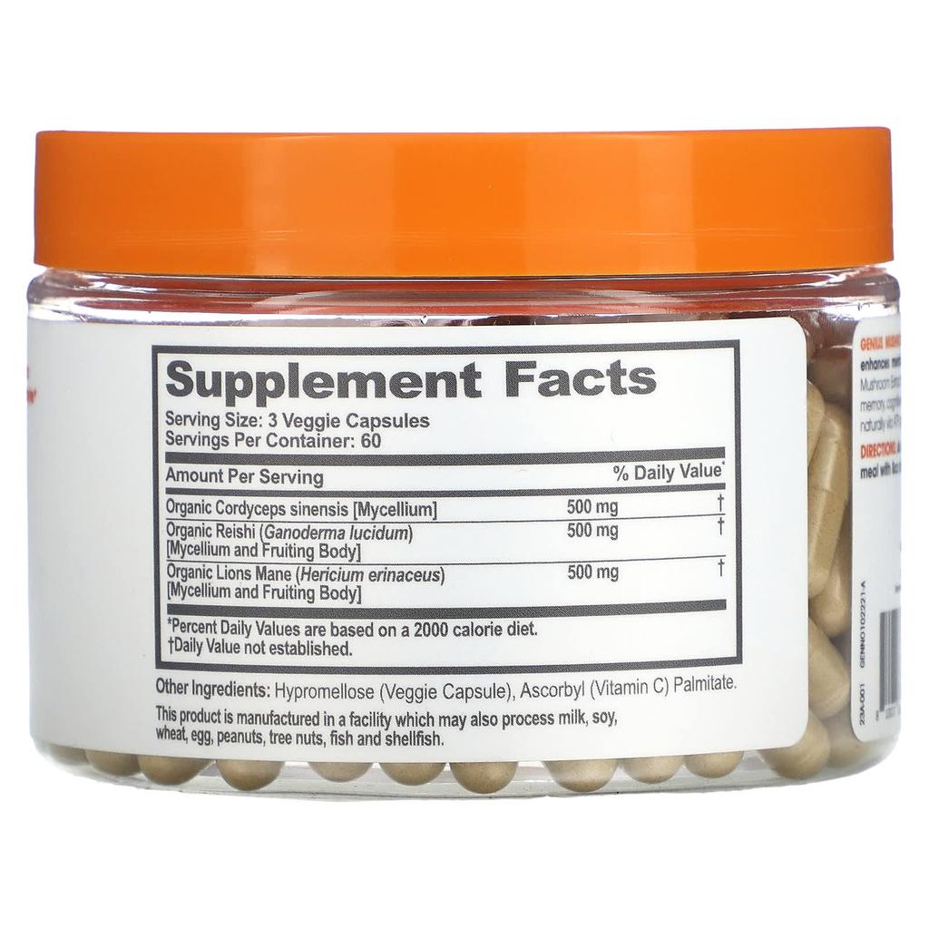 Genius Mushroom, Veggie Capsules 180