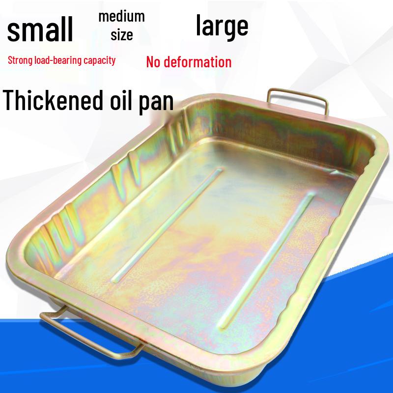Heavy-Duty Oil Drain & Collection Pan with Handle for Auto Repair