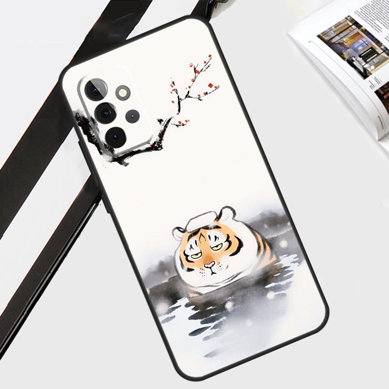 fat tiger Cartoon Funny Case For Samsung Galaxy A06 A56 A36 A26 A16 A54 A34 A14 A12 A22 A32 A52 A13 A53 A15 A35 A55