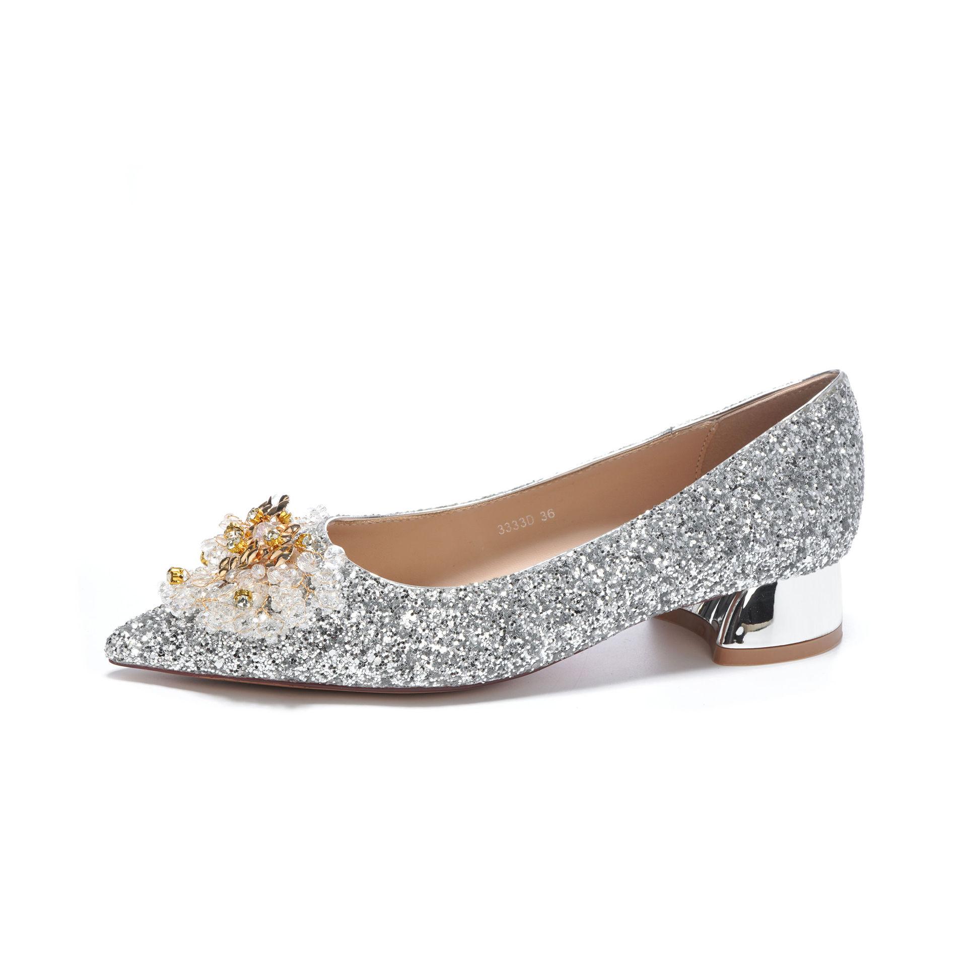 

Туфли на высоком каблуке женские одинарные туфли толстый каблук стразы блестки женские туфли легкие удобные низкий каблук 40