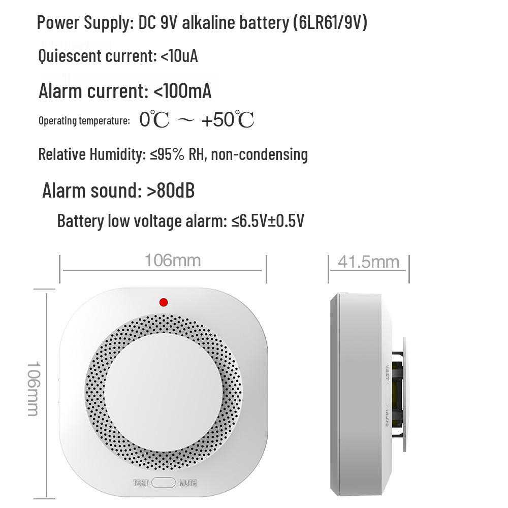 Tuya Smart WiFi Smoke Detector with Mobile Alerts