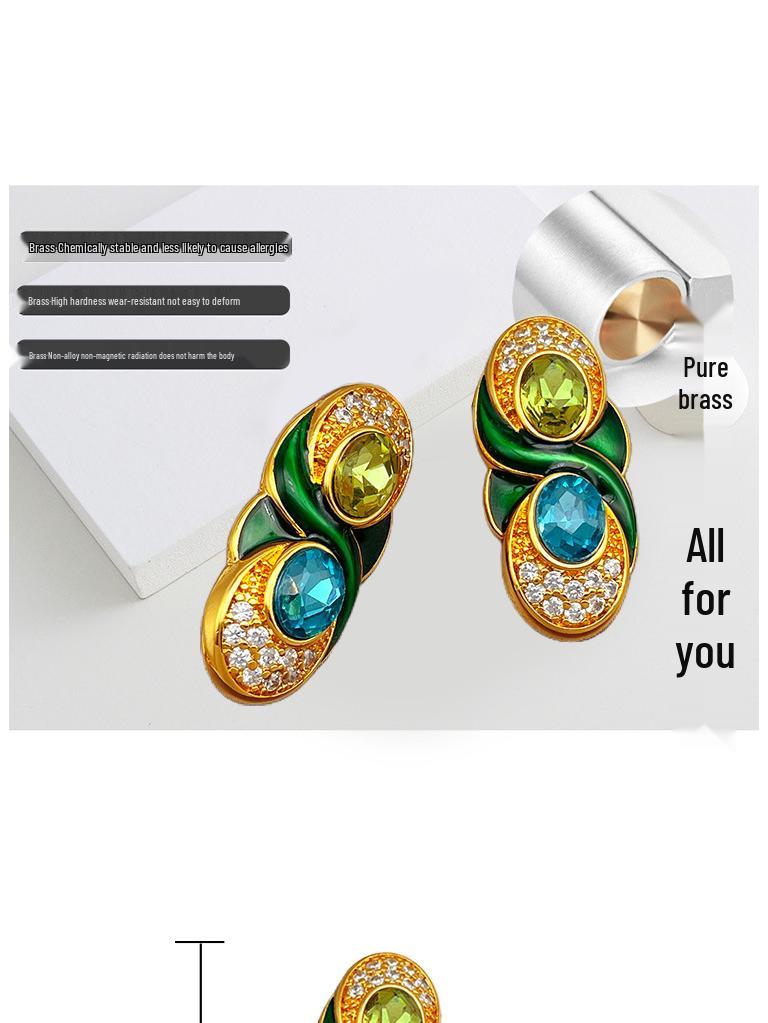 Sternenstaub Shuttle High-End Zirkon Tropfenglasur Retro Ohrringe