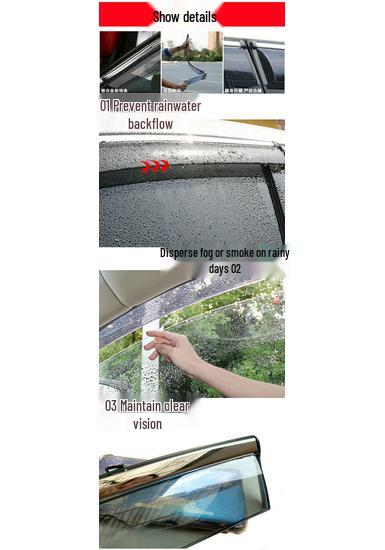 Bright Striped Window Visors & Rain Guards for Lynk & Co 06 (2020) - Thickened Side Deflectors