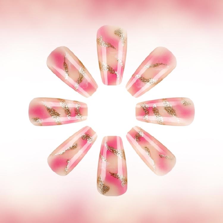 Coffin French Tips Fake Nail Glues On Nail Stick On Nail Press On Nail Artificial False Nail for Womens and Girls