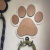 Multi-Functional Paw Print Leash Hanger Paw Design Collar & Coat Hanging Dog Leash Holder Pet Accessories Storage Handcrafted