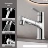 TLXT Gunmetal Grey Single Handle Pull-Out Basin Faucet