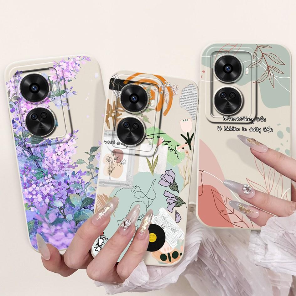 Nova 12 SE Hülle Für Huawei Nova 12 SE Cover 2024 Mode Bemalt Flüssigsilikon Anti-Fall Schutz Stoßfänger Für Nova 12SE Funda
