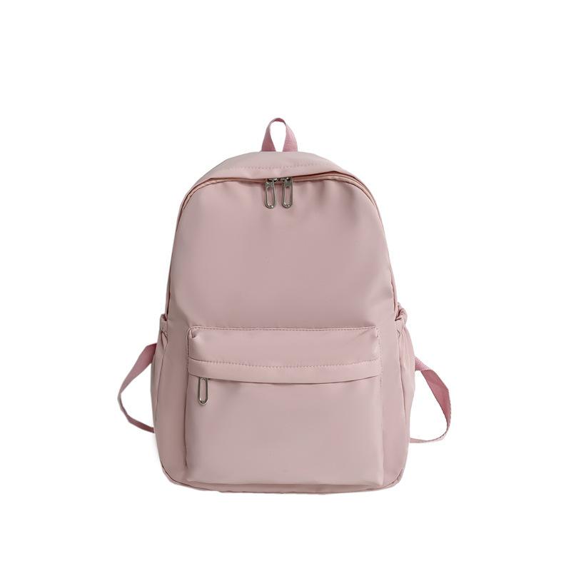 Casual Large-capacity Backpack Girls Ins Style Fashion College Student Schoolbag Men's Korean Version Solid Color Travel Backpack