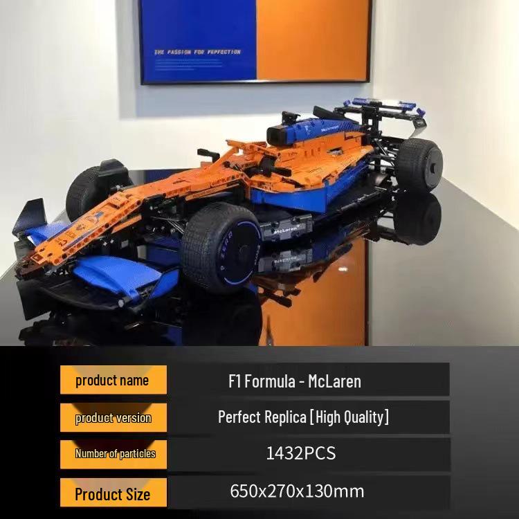 Compatible McLaren F1 Race Car 42141 - Advanced Formula Technology Building Blocks