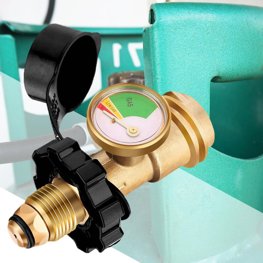 Brass Propane Tank Gauge Adapter Propane Level Indicator Propane Tank Gauge Level Indicator for Cylinder BBQ Gas Grill RV Camper