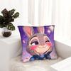 Cartoon Zootopia Judy Pillowcase Double-sided Printing Fabric Cushion Cover Gift  Throw Pillow Case Cover Home Square 18''