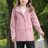 Girls' Outdoor Hiking Waterproof Hooded Jacket