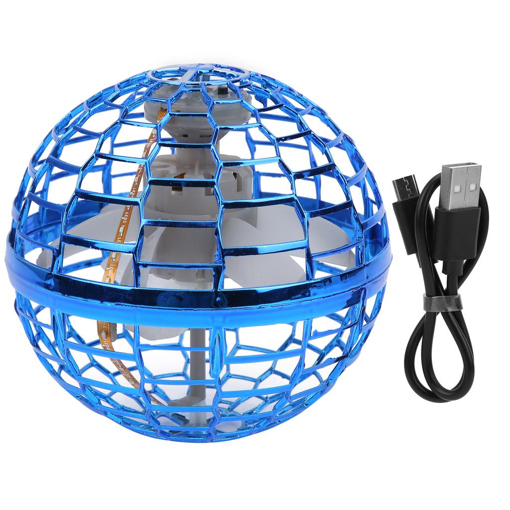 Mini Drone Colorful RGB Light Rotating Flying Toy Induction Flying Toy Children Gift(Bleu Fonce )