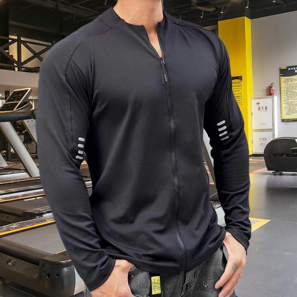 Frühling Herbst Herren Jacke Fitness Sportswear Gym Training Langarm Sweatshirt Jogging Männlichen Mantel Strickjacke Zipper Laufjacke