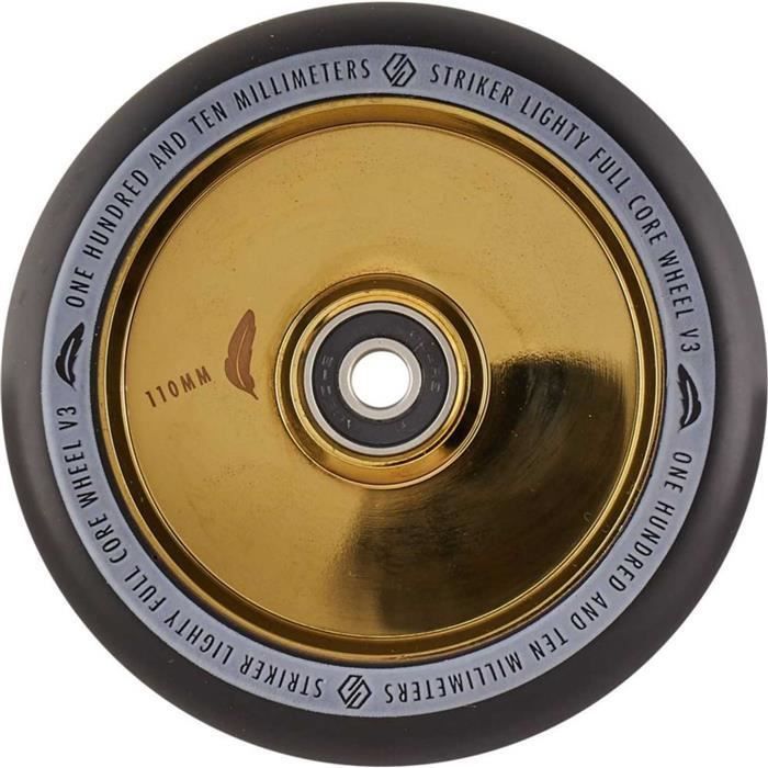 Roue Trottinette - STRIKER - Lighty Full Core V3 - Noir - 110mm - Chrome