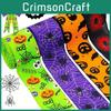 Colorful Halloween Pumpkin Spider Ribbon For Festive Decorations And Diy Crafts